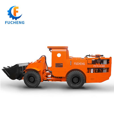 FUCHENG 0,6 m3 /0,75 yd3 Gekoppelde LHD Diesel ondergrondse mijnloader voor mijnbouw