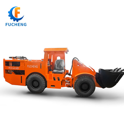 FUCHENG 0,6 m3 /0,75 yd3 Gekoppelde LHD Diesel ondergrondse mijnloader voor mijnbouw