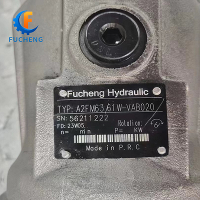 3000 RPM standaardverplaatsing Rexroth A2FM80/61W-VAB-020 Hydraulische motor voor Fucheng